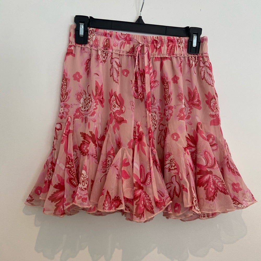 Hello Molly pink flower skirt